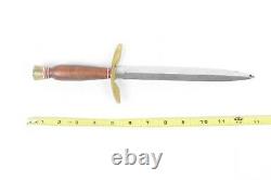 WWII Theater Trench Luftwaffe Style Dagger Fighting Knife Red Spacer Wood Grip