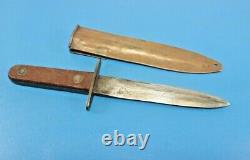 WWII Theatre U. S. Military Style Knife Dagger with Brass Scabbard