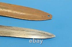 WWII Theatre U. S. Military Style Knife Dagger with Brass Scabbard