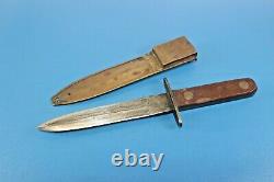 WWII Theatre U. S. Military Style Knife Dagger with Brass Scabbard