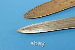 WWII Theatre U. S. Military Style Knife Dagger with Brass Scabbard