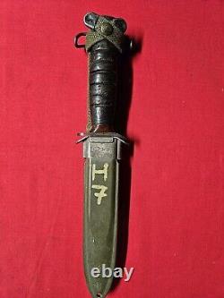 WWII U. S. Imperial M3 Trench/Fighting Knife Dagger Imperial Blade M8 Sheath