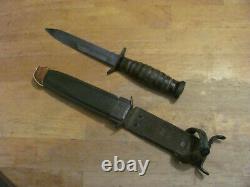 WWII US Army M3 Imperial Trench Fighting Knife Dagger With M8BM Scabbard