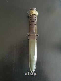 WWII US Imperial M3 Trench Fighting Knife Dagger withUS M8 Scabbard Sheath