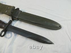 WWII US M1 Carbine Bayonet PAL Fighting Knife Dagger USM4 with M8A1 BM CO Scabbard