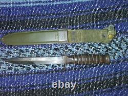 WWII US M3 Trench Fighting Knife Utica in M8 Scbd Dagger