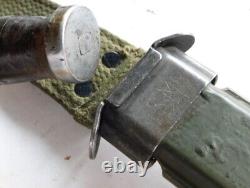 WWII US M3 Utica Fighting Knife/Dagger Guard Marked & USM8 BM Co Scabbard