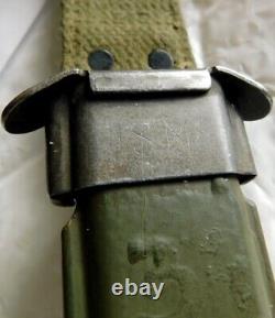 WWII US M3 Utica Fighting Knife/Dagger Guard Marked & USM8 BM Co Scabbard