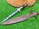 Wild Custom Handmade 15 Inches Long In Damascus Steel Hunting Fishing Dagger