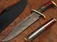 Wild Custom Handmade 16 Inches Long In Damascus Steel Hunting Dagger Knife