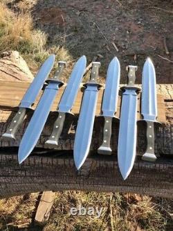 Wild Custom Handmade 16 Inches Long In High Polished Steel Hunting 7 Daggers