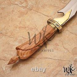 Wk 501 Custom Handmade Classic Hunting Booting Dagger Knife In High Polish Steel