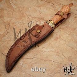 Wk 501 Custom Handmade Classic Hunting Booting Dagger Knife In High Polish Steel