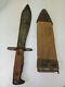 Ww1 Us Army Model 1917 Bolo Knife Fighting Dagger And Scabbard