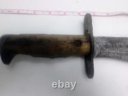 Ww1 Us Army Model 1917 Bolo Knife Fighting Dagger And Scabbard