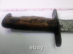 Ww1 Us Army Model 1917 Bolo Knife Fighting Dagger And Scabbard