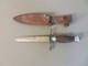 Ww1-ww2 Era German Boot Dagger Trench Fighting Knife Bone Stag