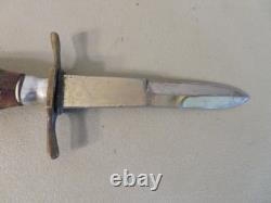 Ww1-ww2 Era German Boot Dagger Trench Fighting Knife Bone Stag