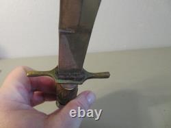 Ww1-ww2 Era German Boot Dagger Trench Fighting Knife Bone Stag