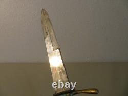 Ww1-ww2 Era German Boot Dagger Trench Fighting Knife Bone Stag