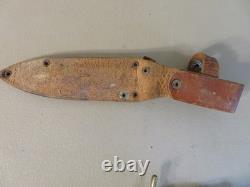 Ww1-ww2 Era German Boot Dagger Trench Fighting Knife Bone Stag