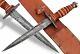 Ww2 British Fighting Combat Dagger Stiletto Knife Rplica & Leather Sheath By Arc