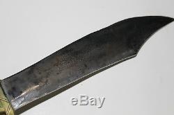 Wwii Us Army Philippines Fighting Bowie Knife Dagger With Leather Scabbard