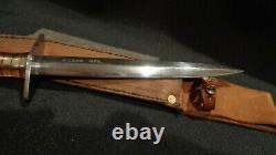 Wwii Ww2 Stiletto Fighting Knife. 6 3/4 D/e Dagger Blade. Theater-made I. D