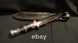 Wwii Ww2 Stiletto Fighting Knife. 7 7/8 D/e Dagger Blade. Theater-made