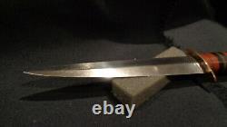 Wwii Ww2 Stiletto Fighting Knife. Large 7 5/8 D/e Dagger Blade. Theater-made