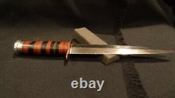 Wwii Ww2 Stiletto Fighting Knife. Large 7 5/8 D/e Dagger Blade. Theater-made