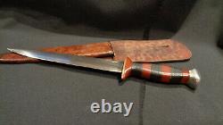 Wwii Ww2 Stiletto Fighting Knife. Large 8 D/e Dagger Blade. Theater-made