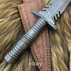 12 Dague, Superbe Fabriquée sur Mesure en Acier Damas Forgé à la Main, Chasse, Survie