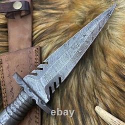 12 Dague, Superbe Fabriquée sur Mesure en Acier Damas Forgé à la Main, Chasse, Survie