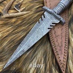 12 Dague, Superbe Fabriquée sur Mesure en Acier Damas Forgé à la Main, Chasse, Survie