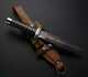 12 Pouces Handmade Damascus Acier Dagger Knife, Knife Hunting Avec Horn Handle