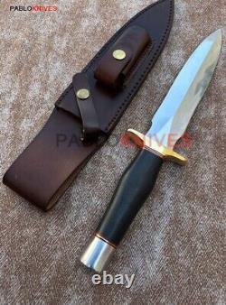 13 Couteau de chasse à poignée forgée à la main en acier au carbone avec poignée en laiton et micarta
