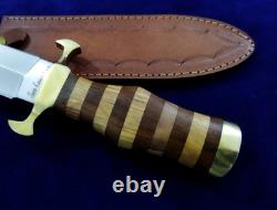 14 Couteau de Combat Bowie en Acier D2 Fait Main Personnalisé pour la Chasse et le Camping SEO
