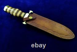 14 Couteau de Combat Bowie en Acier D2 Fait Main Personnalisé pour la Chasse et le Camping SEO