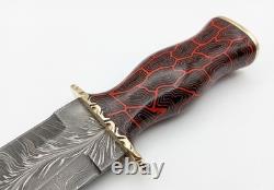 16 Zayyan Dague de combat en acier damas San mai Feather forgé