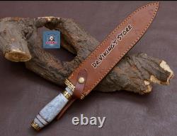 16 couteau dague Athame magnifique en acier damassé fait main avec manche en résine