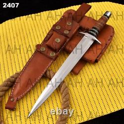 17 COUTEAUX DAGUES PERSONNALISÉS EN ACIER D2 ARKANSAS AVEC ÉTUI 2407