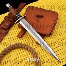 17 COUTEAUX DAGUES PERSONNALISÉS EN ACIER D2 ARKANSAS AVEC ÉTUI 2407