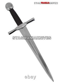 17'' Cadeau De Chasse À L'acier Forgé À La Main Sur Mesure J2 Medieval Sword Dagger Vintage