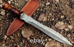 18 Sur Mesure En Acier Forgé De Damas Roman Gladius Dagger Sword+sheath