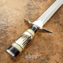 18 Vikings Lame en Acier Forgé sur Mesure, Dague Tactique de Chasse et de Survie