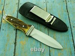 1977 A G Russell Allemagne Stag Stag Sting Boot Dagger Dirk Couteau Fixed Blade Ag Couteaux