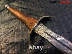 20 Couteau de chasse vintage historique en acier de Damas fait main sur mesure