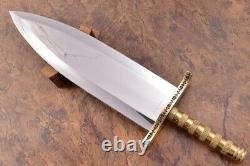 22.4 Ozair Custom D2 Steel Mirror Polish Beast Smatchet Dagger Knife Blade8076