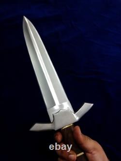 25 Couteau Bowie de chasse large en acier D2 fait à la main personnalisé SEO